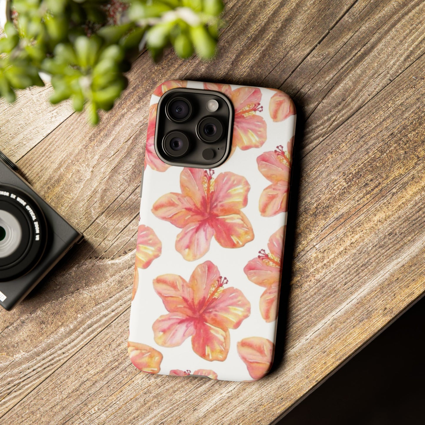 Tough Cases - Floral Phone Case, Tropical Hibiscus Design, Summer Accessory, Phone Protection, Gift for Her