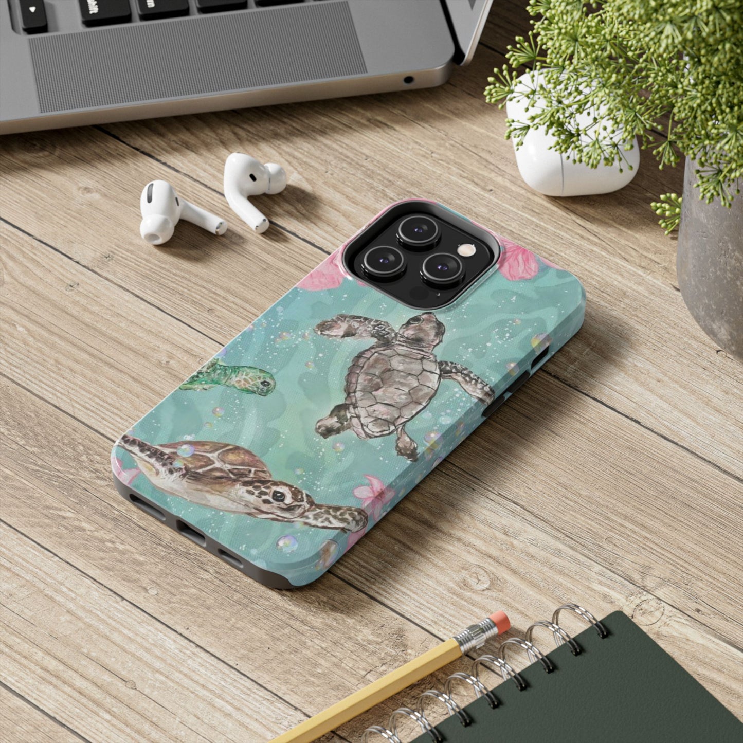 Tropical Turtle Phone Cases – Vibrant Sea Life Design, Perfect for Nature Lovers, Gift for Birthdays, Ocean Enthusiasts, Eco-Friendly