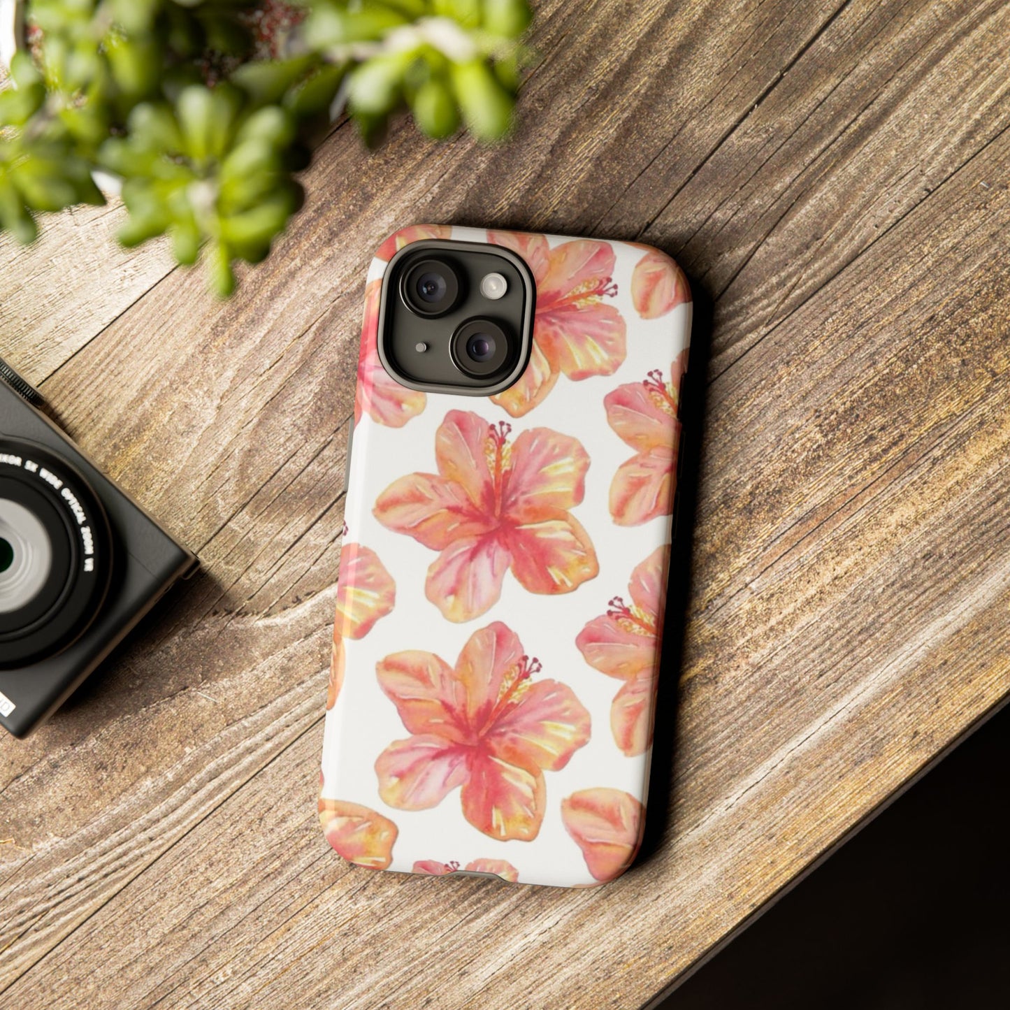 Tough Cases - Floral Phone Case, Tropical Hibiscus Design, Summer Accessory, Phone Protection, Gift for Her