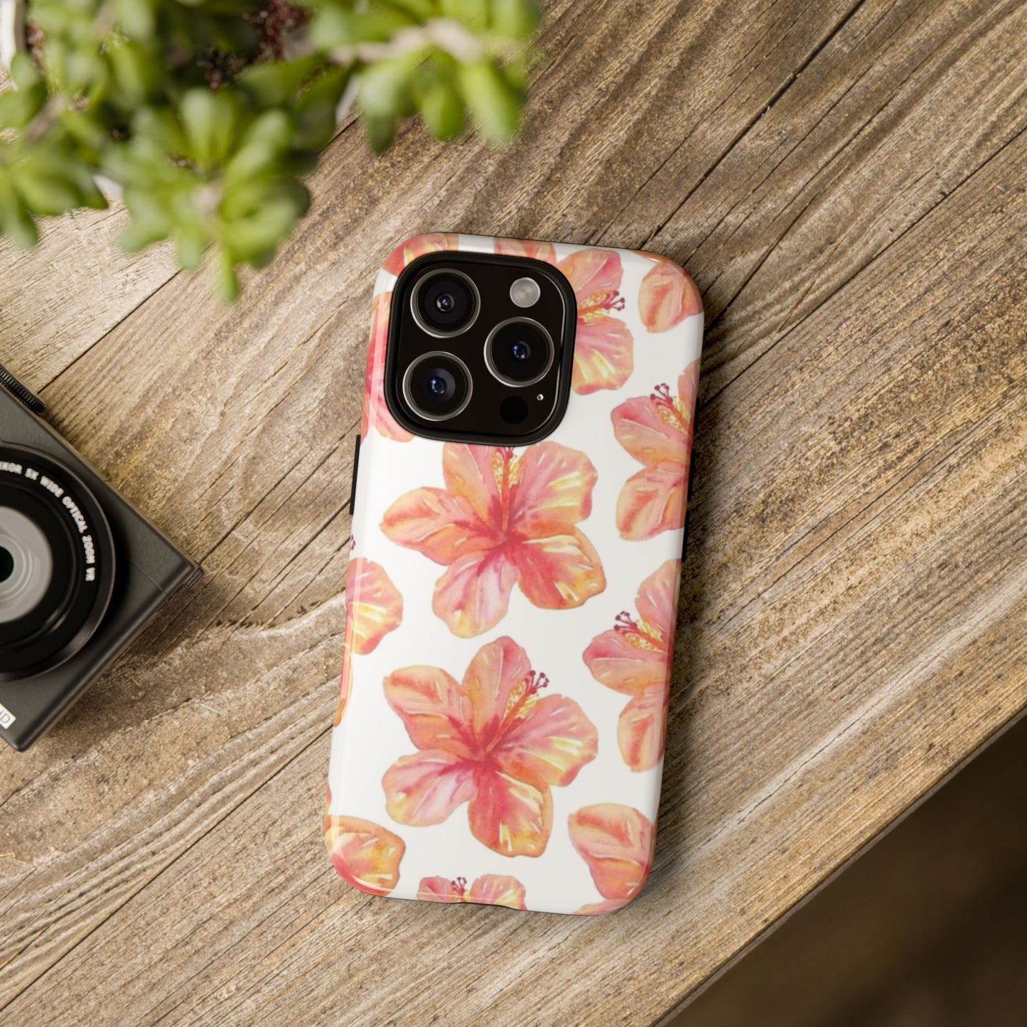 Tough Cases - Floral Phone Case, Tropical Hibiscus Design, Summer Accessory, Phone Protection, Gift for Her