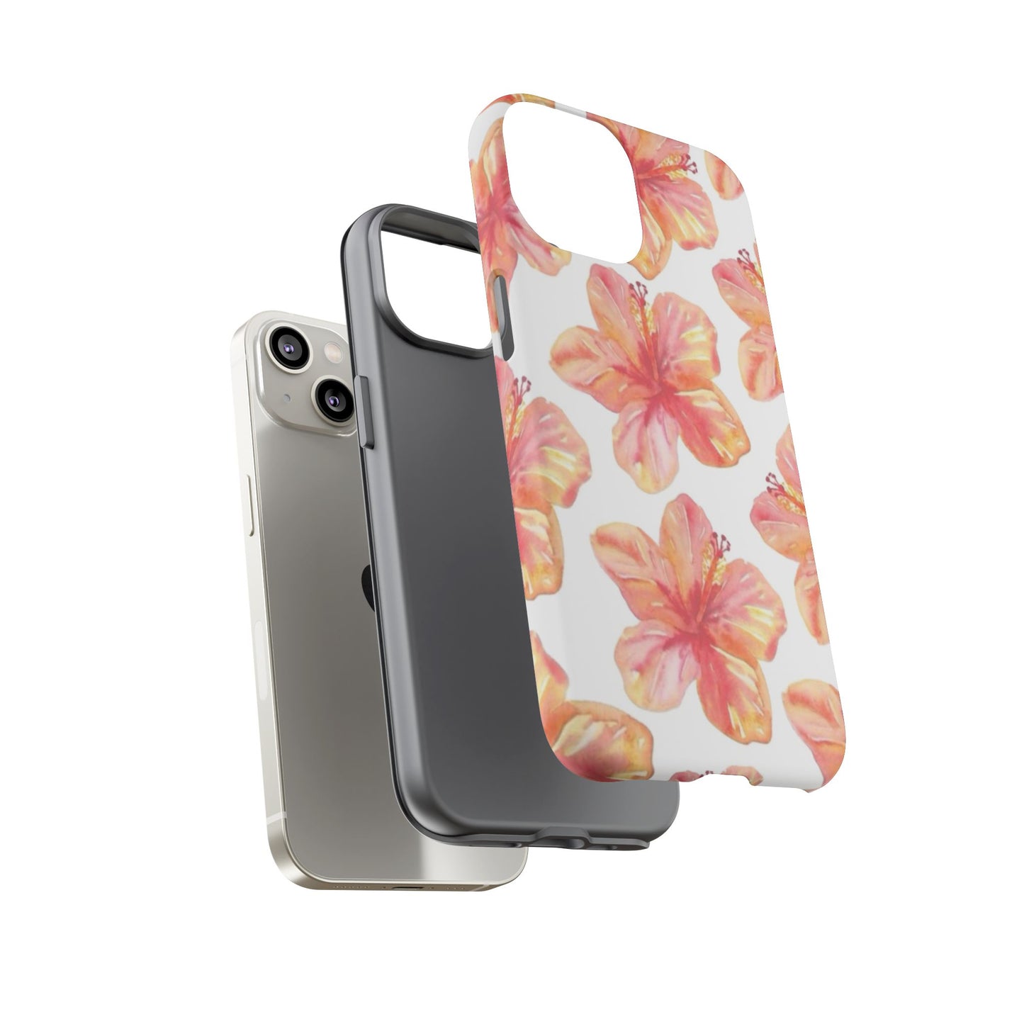 Tough Cases - Floral Phone Case, Tropical Hibiscus Design, Summer Accessory, Phone Protection, Gift for Her
