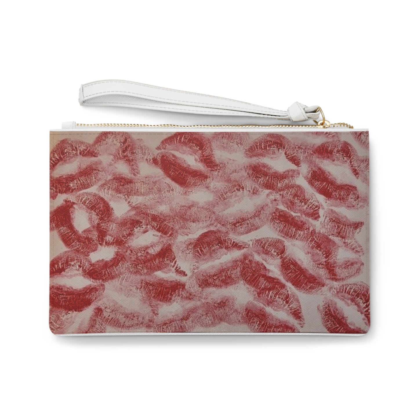 Romantic Kiss Print Clutch Bag, Valentine's Day Gift, Evening Handbag, Cute Cosmetic Pouch, Party Accessory, Love Themed Clutch