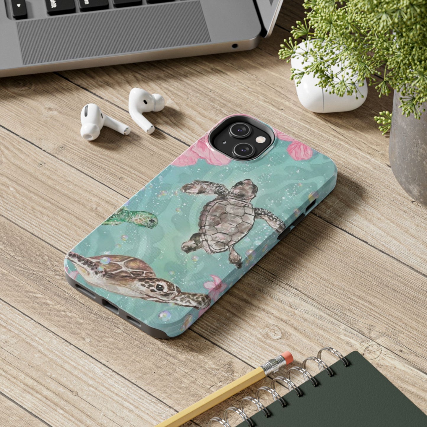Tropical Turtle Phone Cases – Vibrant Sea Life Design, Perfect for Nature Lovers, Gift for Birthdays, Ocean Enthusiasts, Eco-Friendly