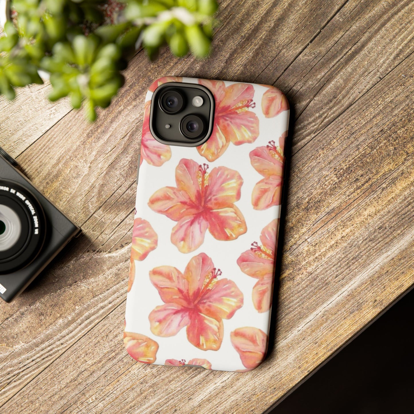 Tough Cases - Floral Phone Case, Tropical Hibiscus Design, Summer Accessory, Phone Protection, Gift for Her