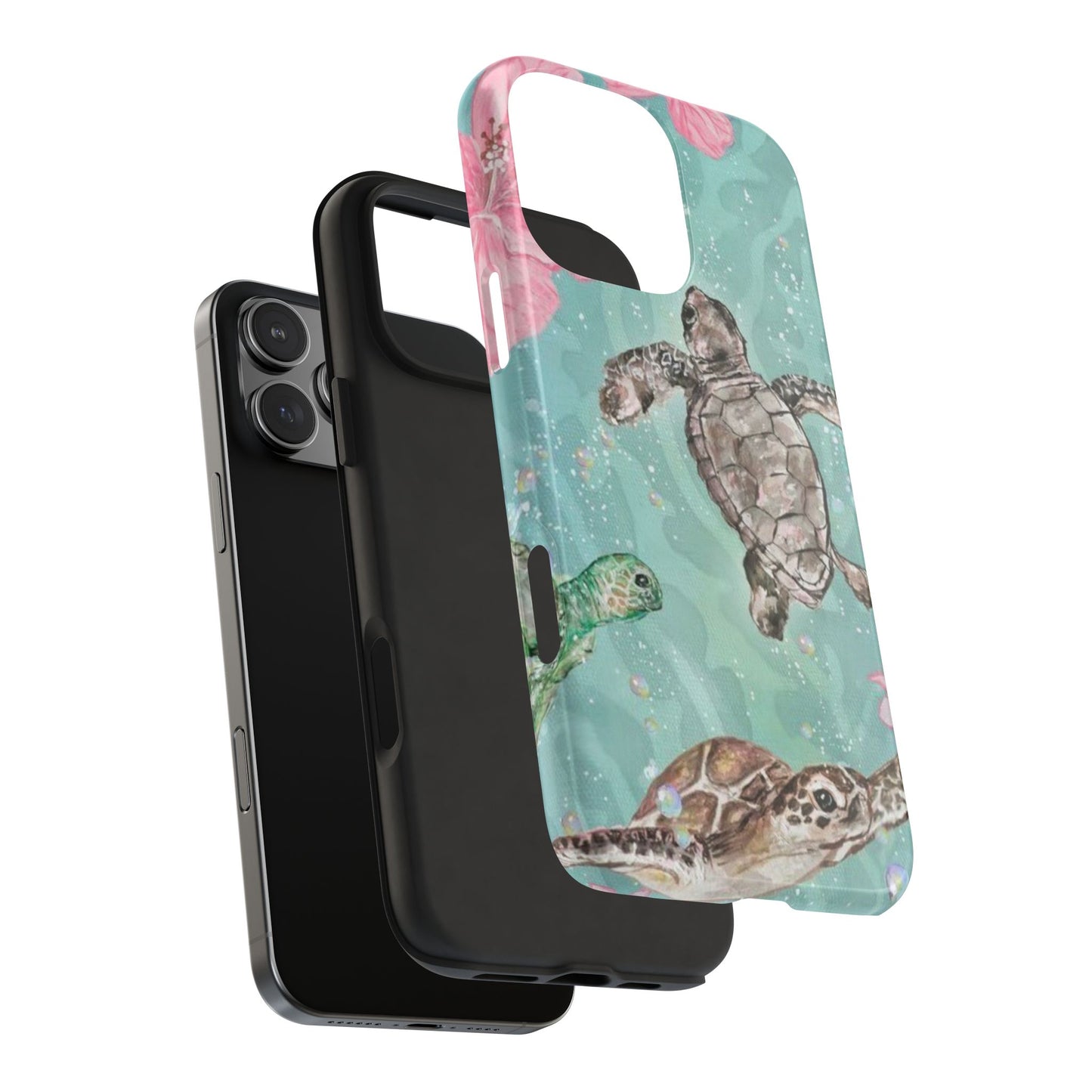 Tropical Turtle Phone Cases – Vibrant Sea Life Design, Perfect for Nature Lovers, Gift for Birthdays, Ocean Enthusiasts, Eco-Friendly