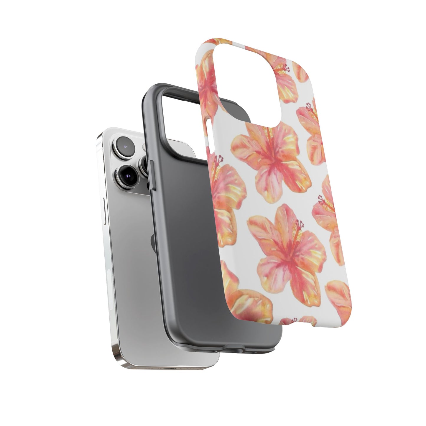 Tough Cases - Floral Phone Case, Tropical Hibiscus Design, Summer Accessory, Phone Protection, Gift for Her