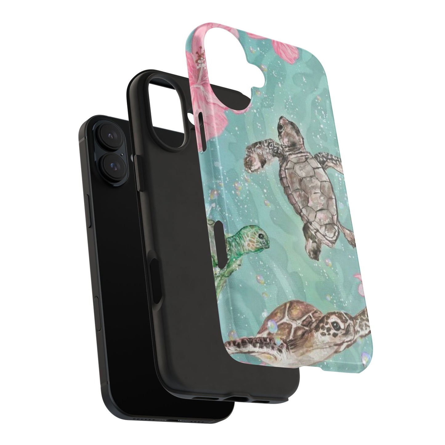 Tropical Turtle Phone Cases – Vibrant Sea Life Design, Perfect for Nature Lovers, Gift for Birthdays, Ocean Enthusiasts, Eco-Friendly