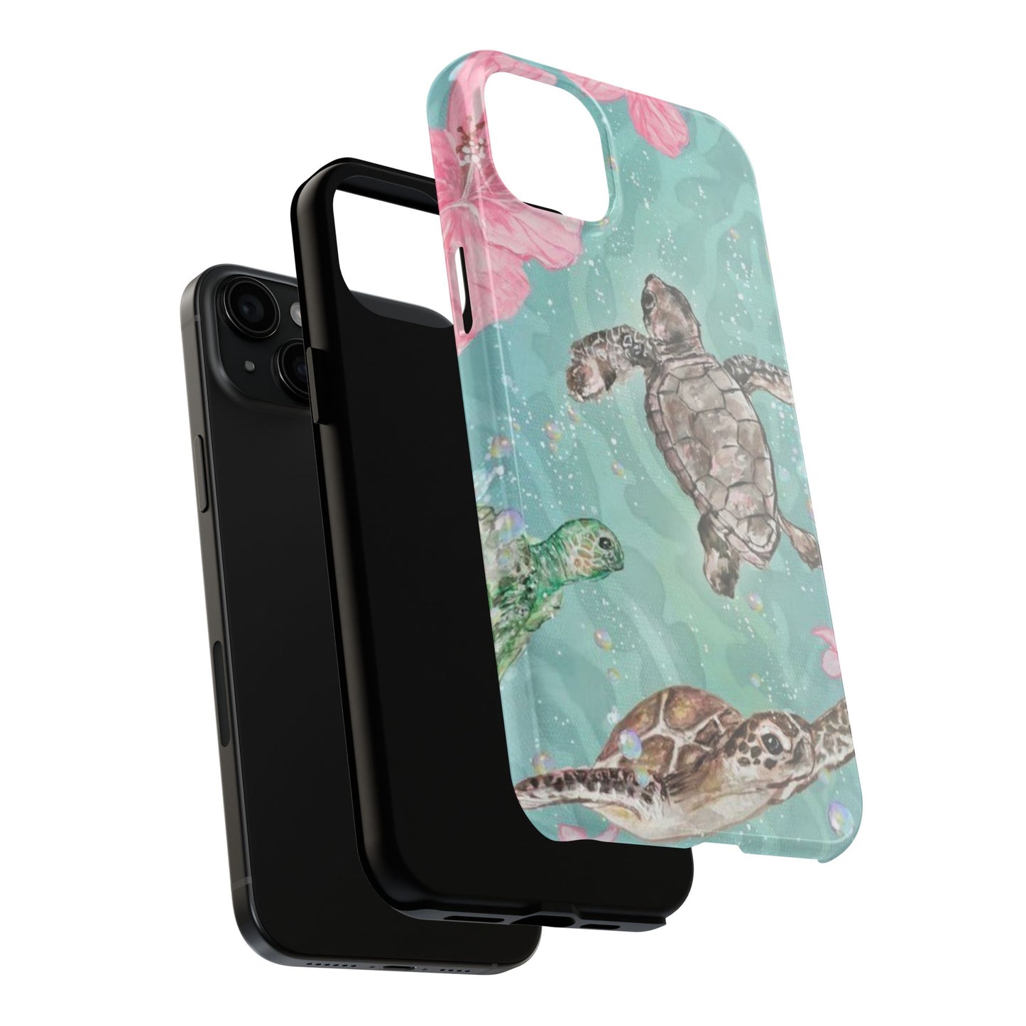 Tropical Turtle Phone Cases – Vibrant Sea Life Design, Perfect for Nature Lovers, Gift for Birthdays, Ocean Enthusiasts, Eco-Friendly