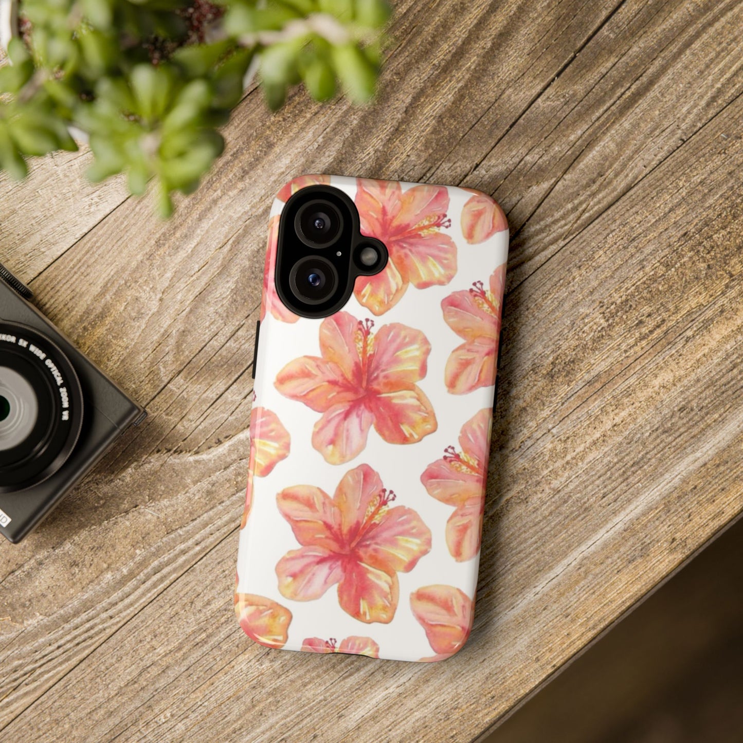 Tough Cases - Floral Phone Case, Tropical Hibiscus Design, Summer Accessory, Phone Protection, Gift for Her
