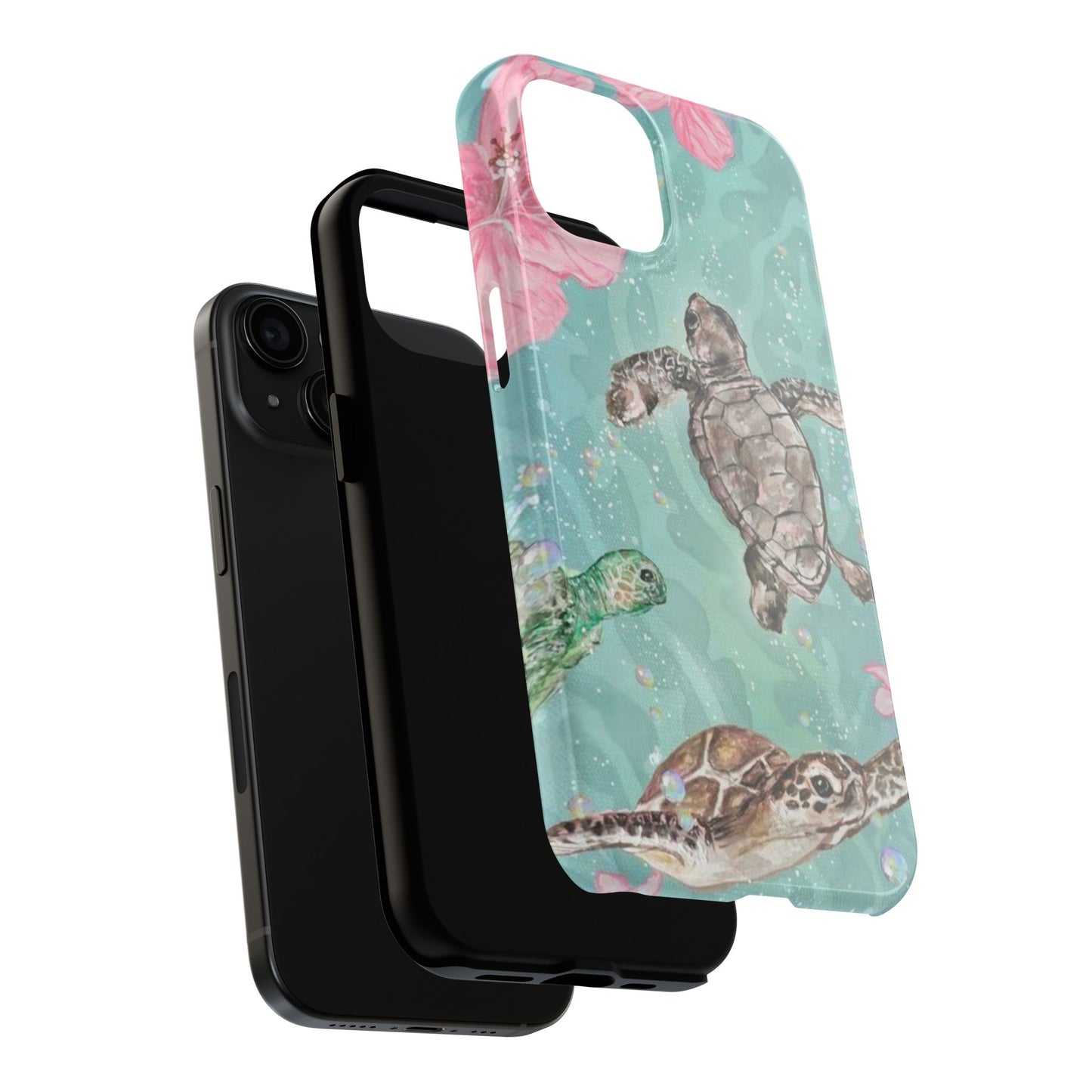 Tropical Turtle Phone Cases – Vibrant Sea Life Design, Perfect for Nature Lovers, Gift for Birthdays, Ocean Enthusiasts, Eco-Friendly