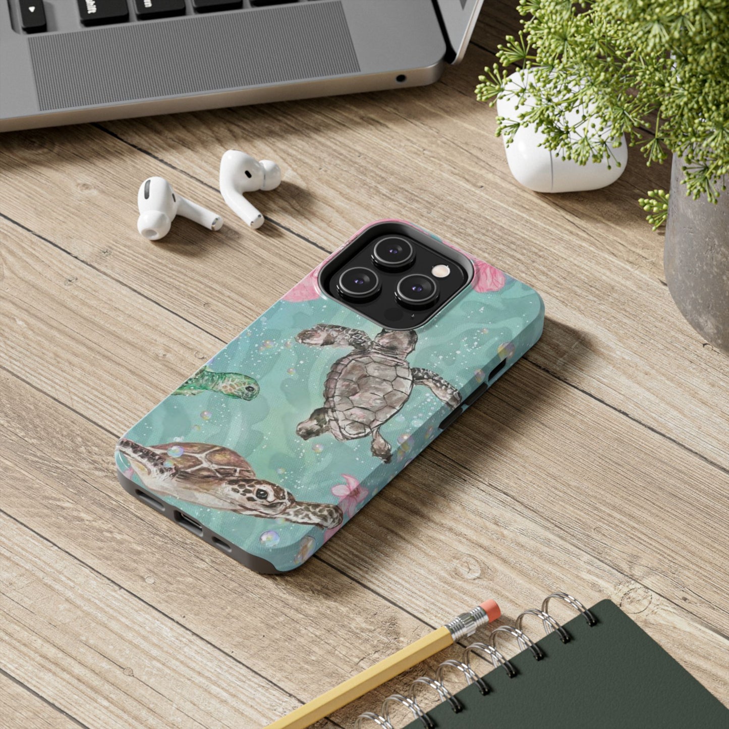 Tropical Turtle Phone Cases – Vibrant Sea Life Design, Perfect for Nature Lovers, Gift for Birthdays, Ocean Enthusiasts, Eco-Friendly
