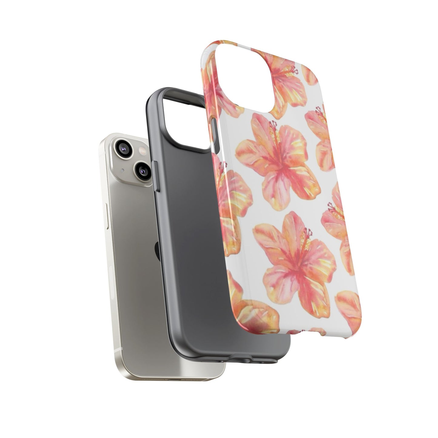 Tough Cases - Floral Phone Case, Tropical Hibiscus Design, Summer Accessory, Phone Protection, Gift for Her