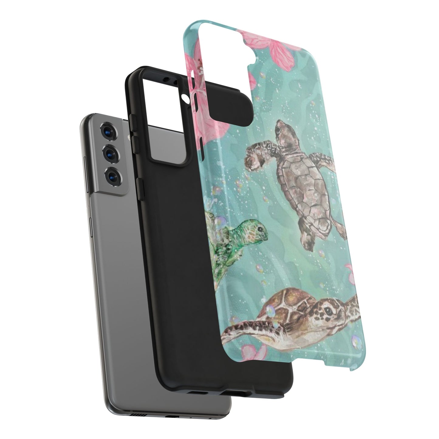 Tropical Turtle Phone Cases – Vibrant Sea Life Design, Perfect for Nature Lovers, Gift for Birthdays, Ocean Enthusiasts, Eco-Friendly