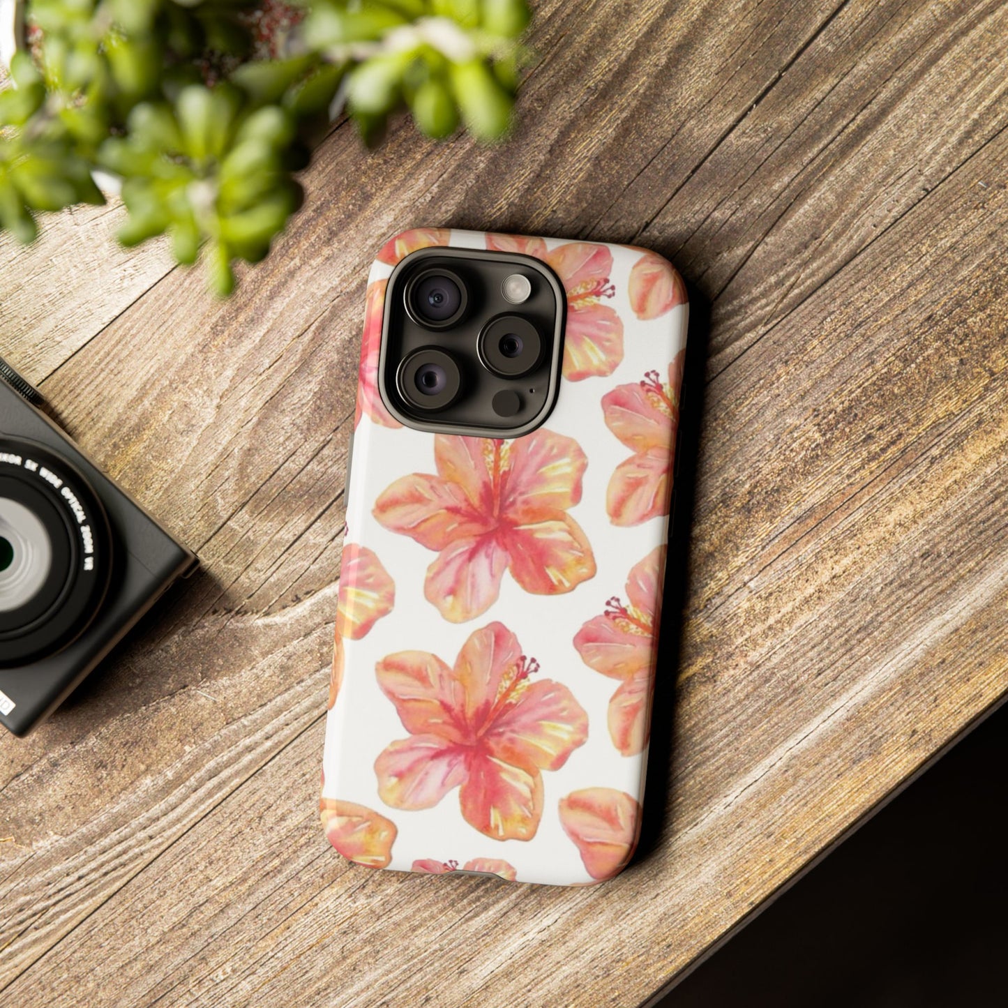 Tough Cases - Floral Phone Case, Tropical Hibiscus Design, Summer Accessory, Phone Protection, Gift for Her
