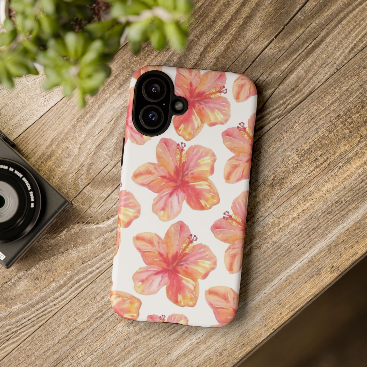 Tough Cases - Floral Phone Case, Tropical Hibiscus Design, Summer Accessory, Phone Protection, Gift for Her