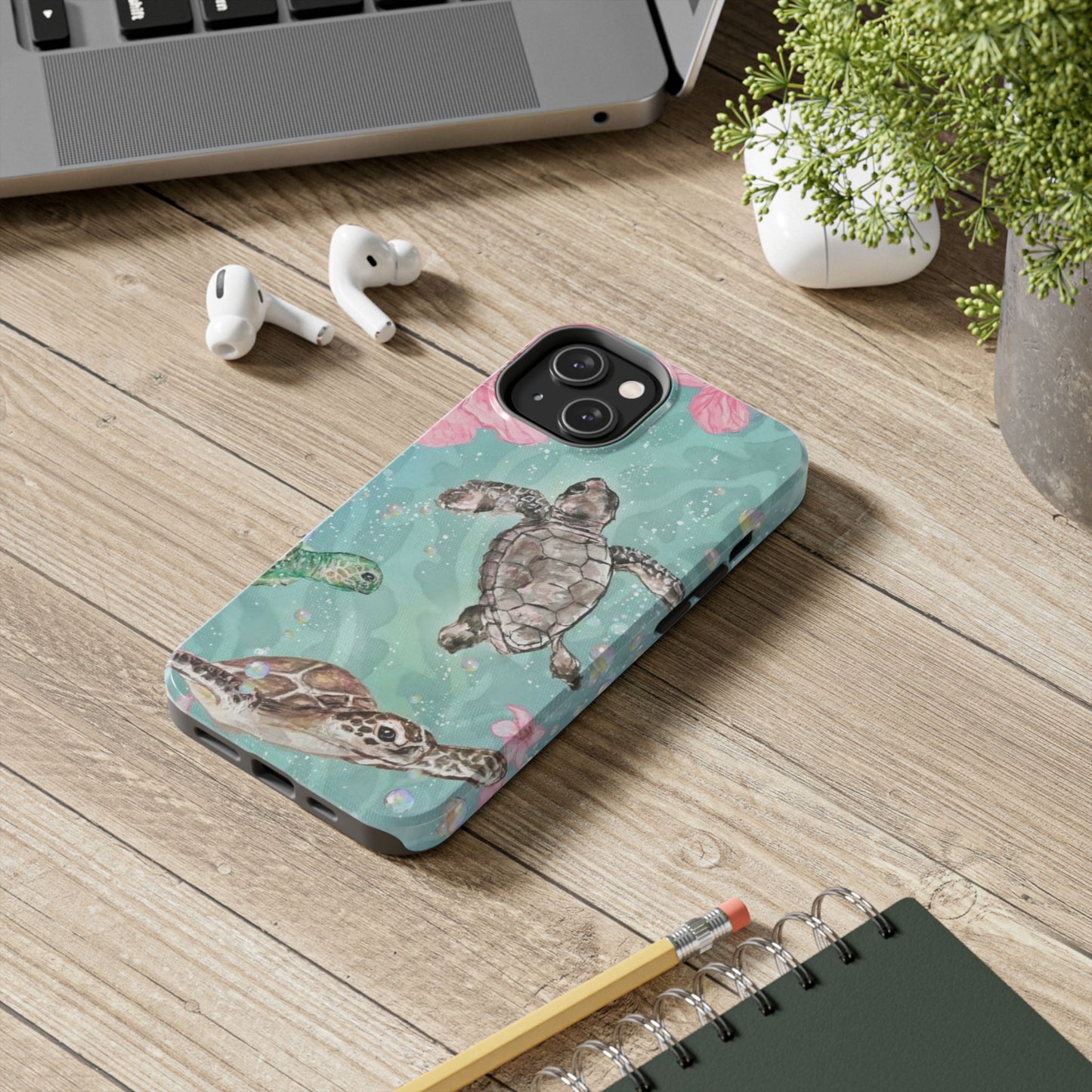 Tropical Turtle Phone Cases – Vibrant Sea Life Design, Perfect for Nature Lovers, Gift for Birthdays, Ocean Enthusiasts, Eco-Friendly