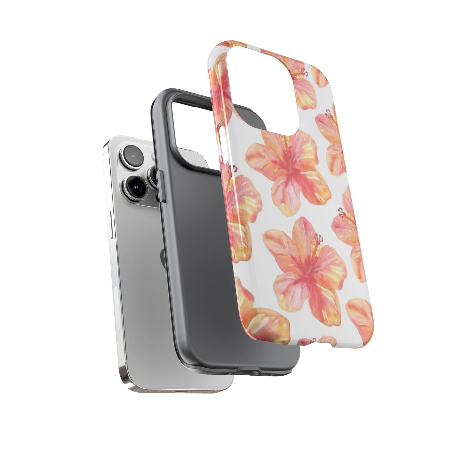 Tough Cases - Floral Phone Case, Tropical Hibiscus Design, Summer Accessory, Phone Protection, Gift for Her