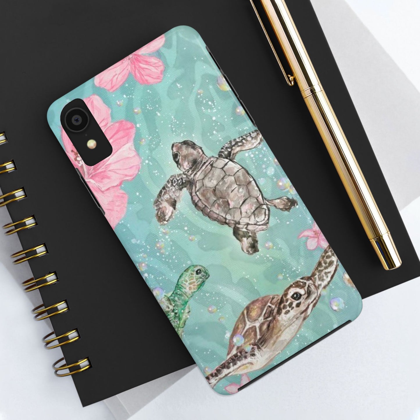 Tropical Turtle Phone Cases – Vibrant Sea Life Design, Perfect for Nature Lovers, Gift for Birthdays, Ocean Enthusiasts, Eco-Friendly