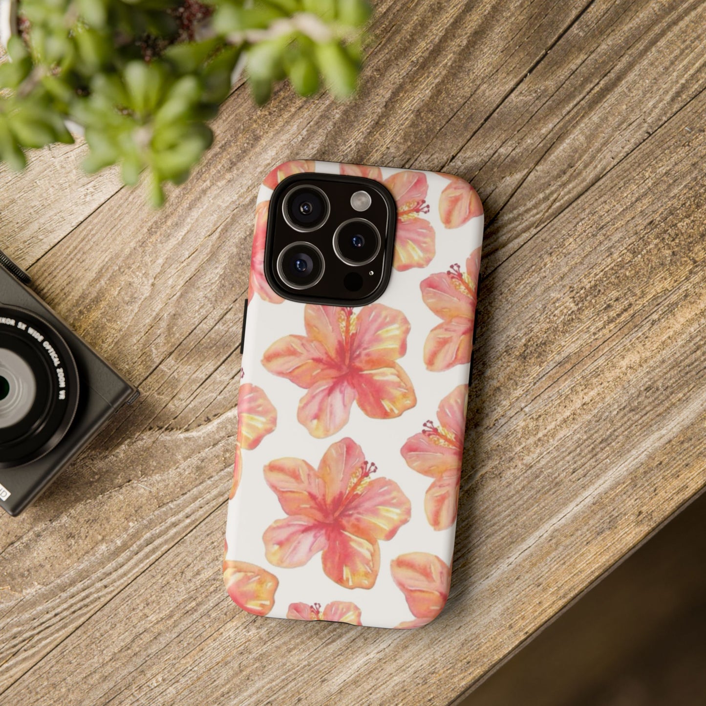 Tough Cases - Floral Phone Case, Tropical Hibiscus Design, Summer Accessory, Phone Protection, Gift for Her
