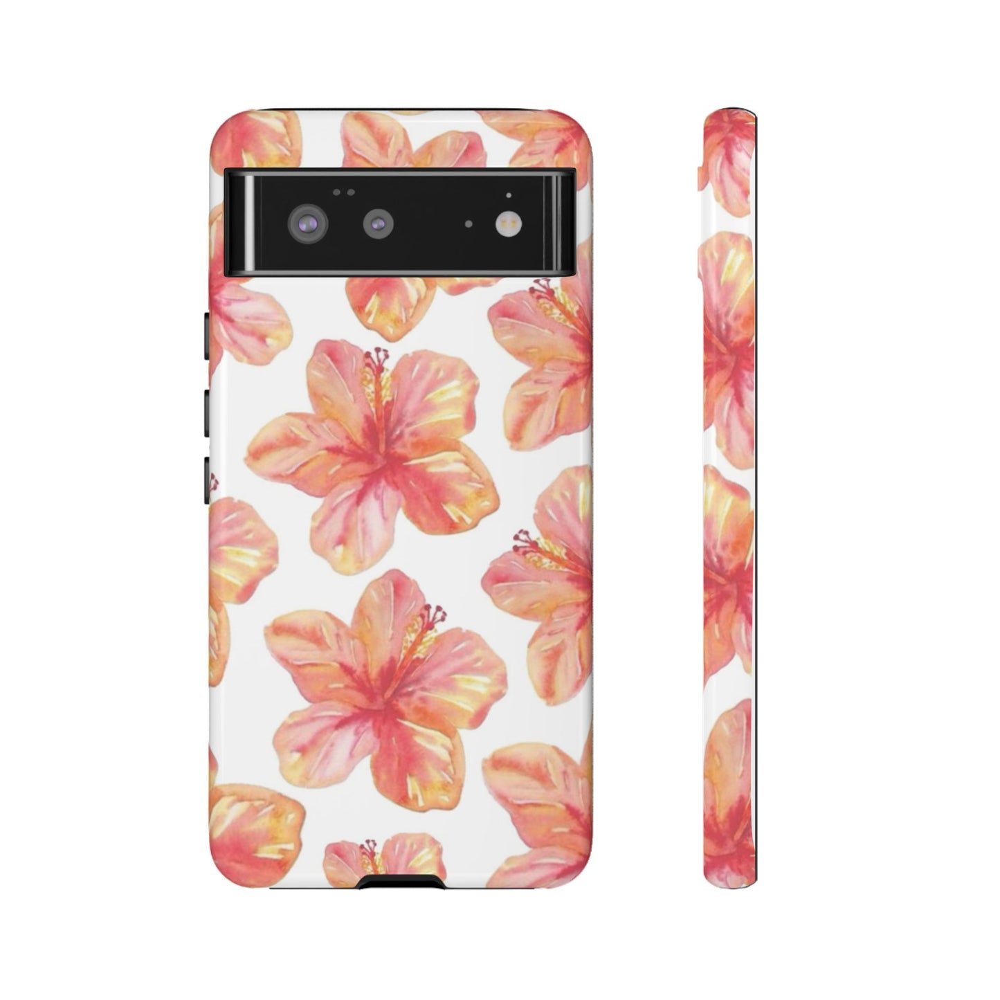 Tough Cases - Floral Phone Case, Tropical Hibiscus Design, Summer Accessory, Phone Protection, Gift for Her