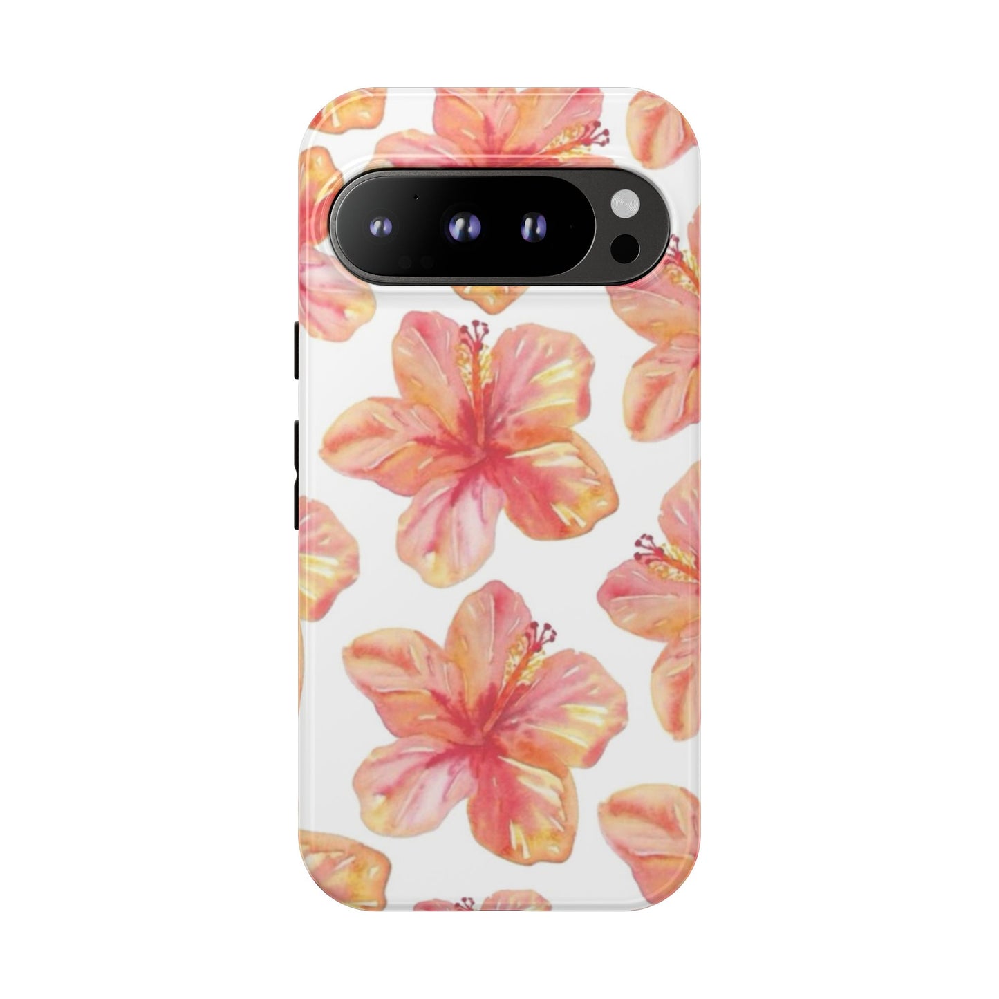 Tough Cases - Floral Phone Case, Tropical Hibiscus Design, Summer Accessory, Phone Protection, Gift for Her