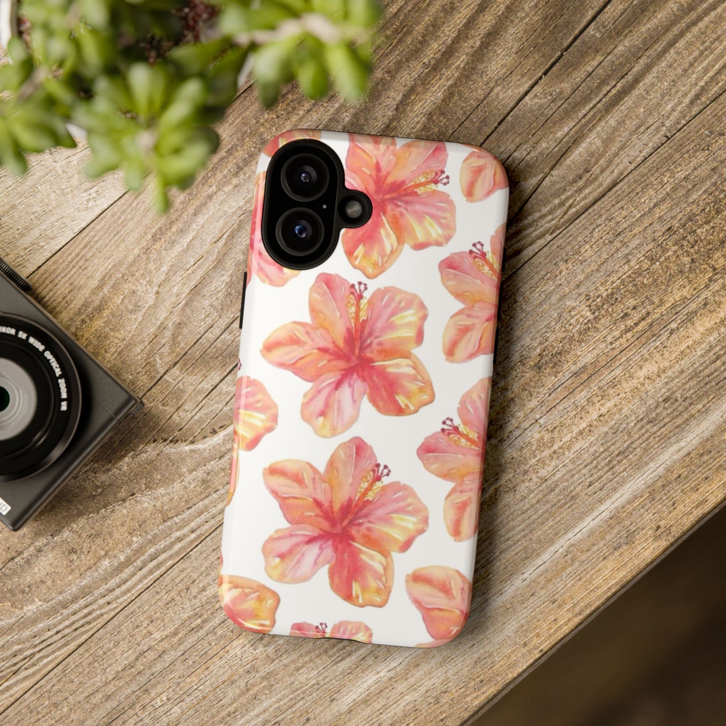 Tough Cases - Floral Phone Case, Tropical Hibiscus Design, Summer Accessory, Phone Protection, Gift for Her
