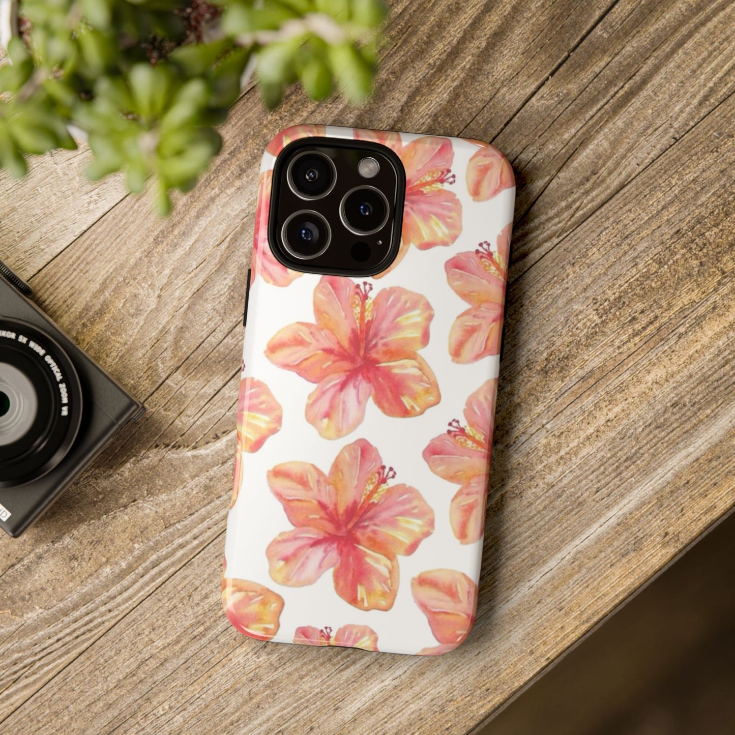 Tough Cases - Floral Phone Case, Tropical Hibiscus Design, Summer Accessory, Phone Protection, Gift for Her