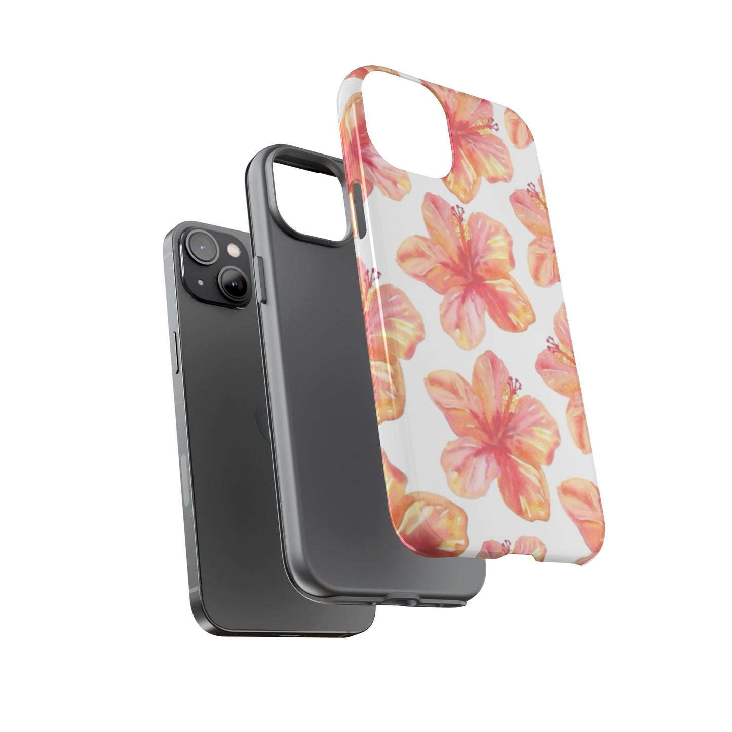 Tough Cases - Floral Phone Case, Tropical Hibiscus Design, Summer Accessory, Phone Protection, Gift for Her