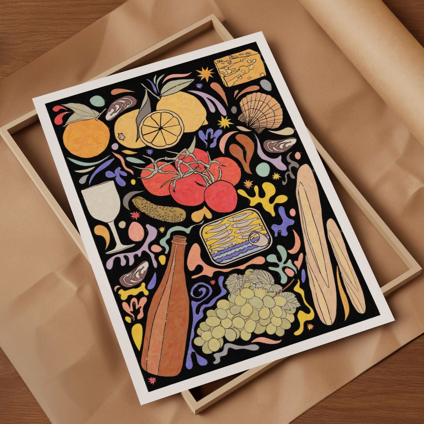 The Taste of Summer - Mediterranean Summer Feast Art Print