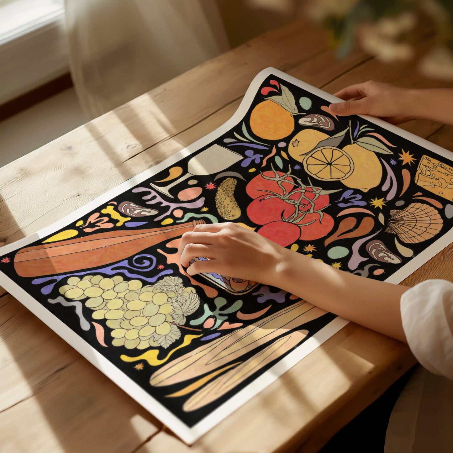 The Taste of Summer - Mediterranean Summer Feast Art Print