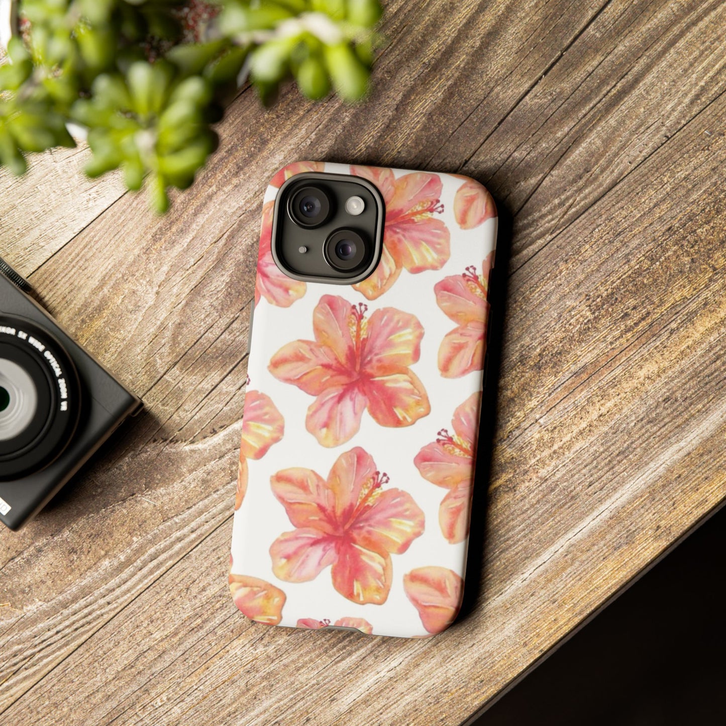 Tough Cases - Floral Phone Case, Tropical Hibiscus Design, Summer Accessory, Phone Protection, Gift for Her