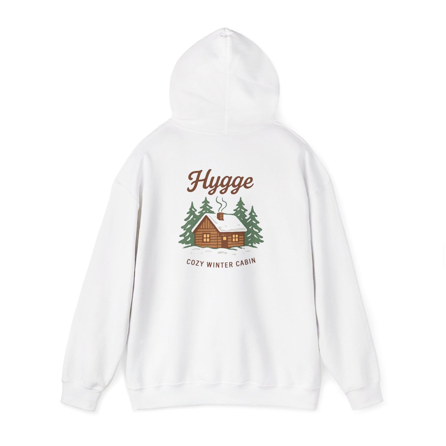 Hygge Cozy Winter Cabin Hoodie — Comforting Cabin Forest Pullover