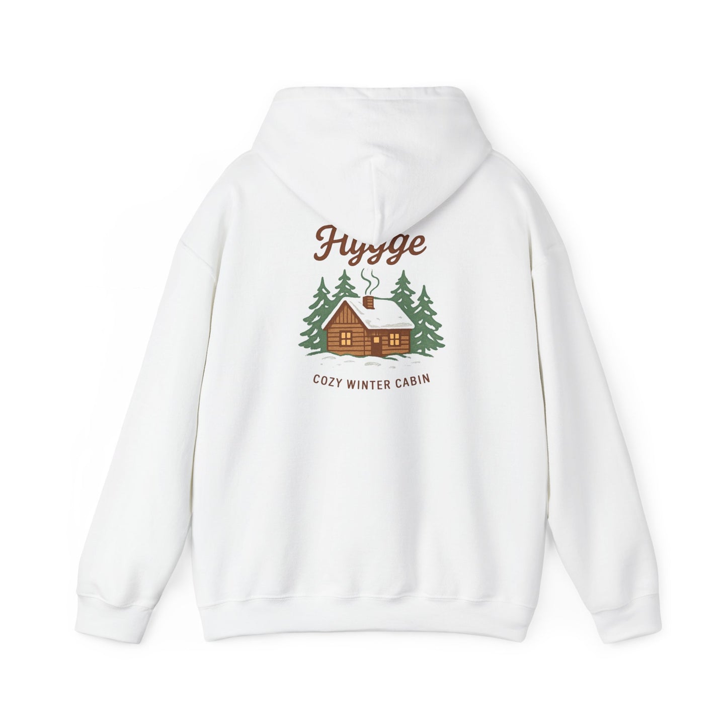 Hygge Cozy Winter Cabin Hoodie — Comforting Cabin Forest Pullover